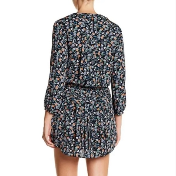 Veronica Beard August Floral Print Silk Boho Dress Black - Picture 2 of 4